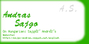 andras sajgo business card